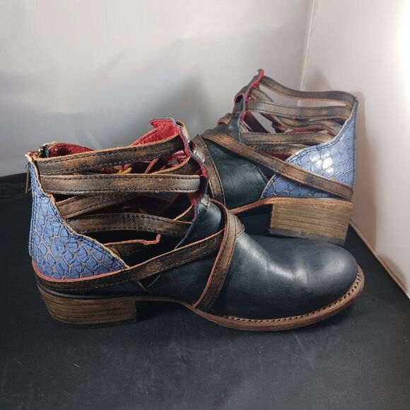 Freebird by Steven Stair Navy Blue Leather Ankle Boot size 6 - Picture 10 of 12